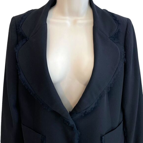 Holt Renfrew 100% Wool Black Blazer - Picture 2 of 9